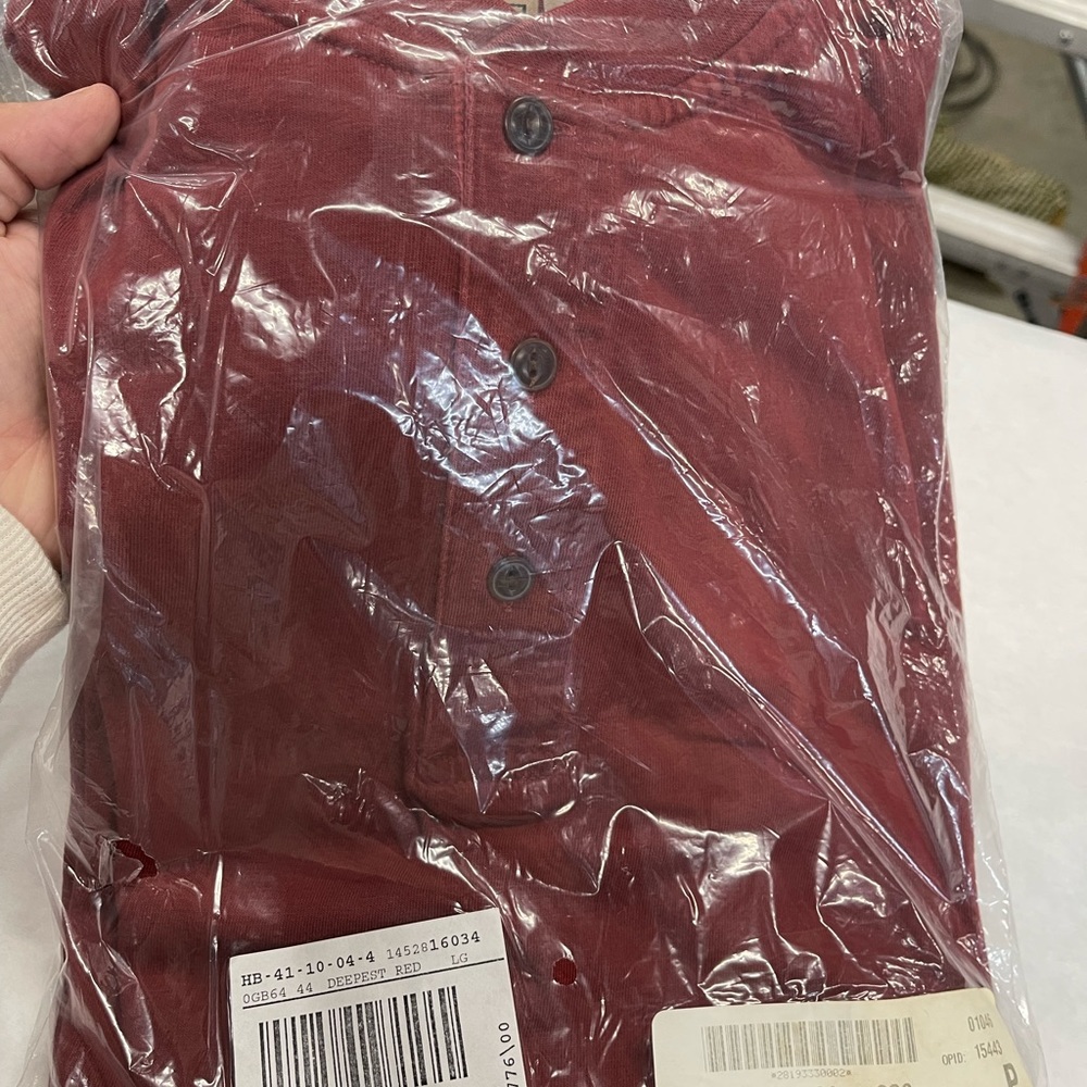 LL bean weathered Henley in jersey knit fabric